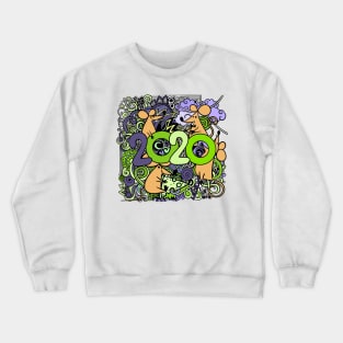 Freehand drawn silhouette small mouse. Lunar horoscope sign Crewneck Sweatshirt